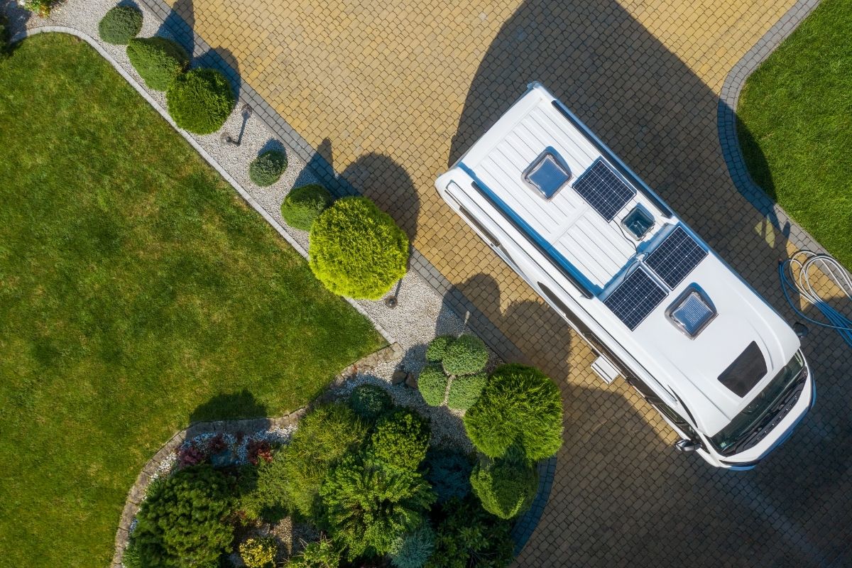 Camper Van with Solar Panels