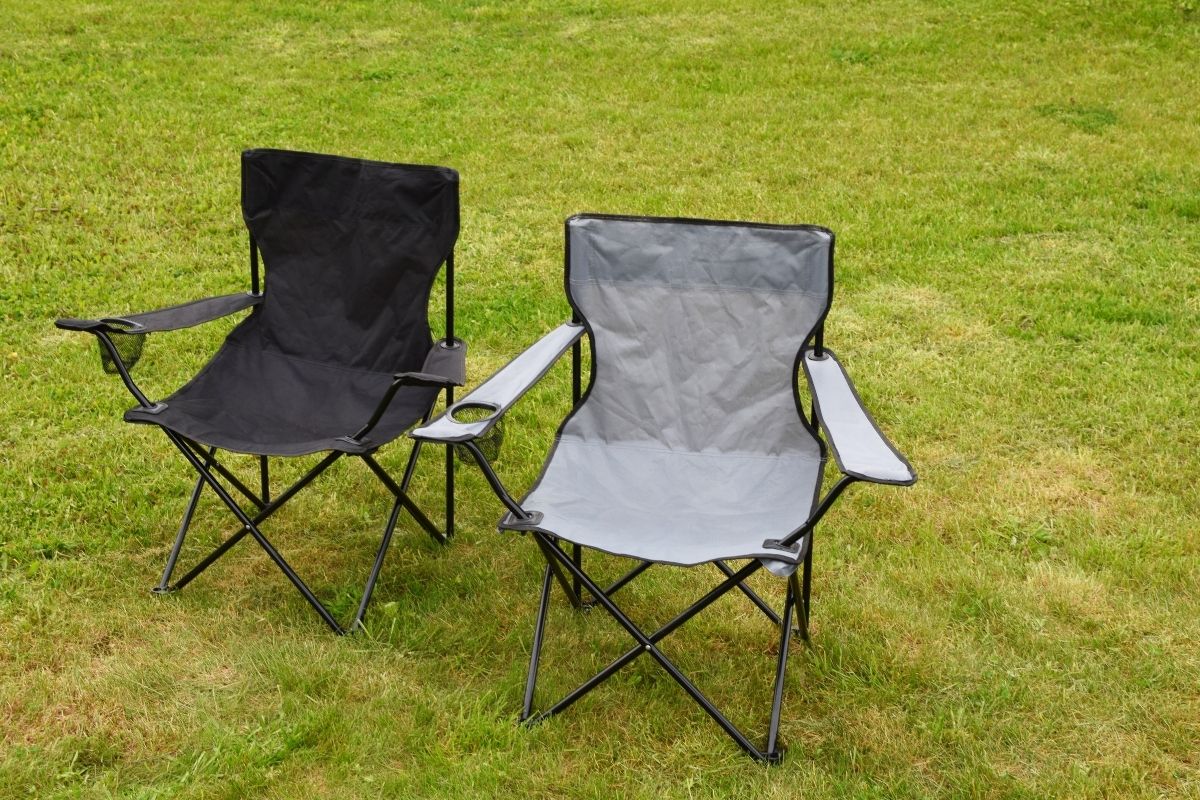 Camping chairs in grass