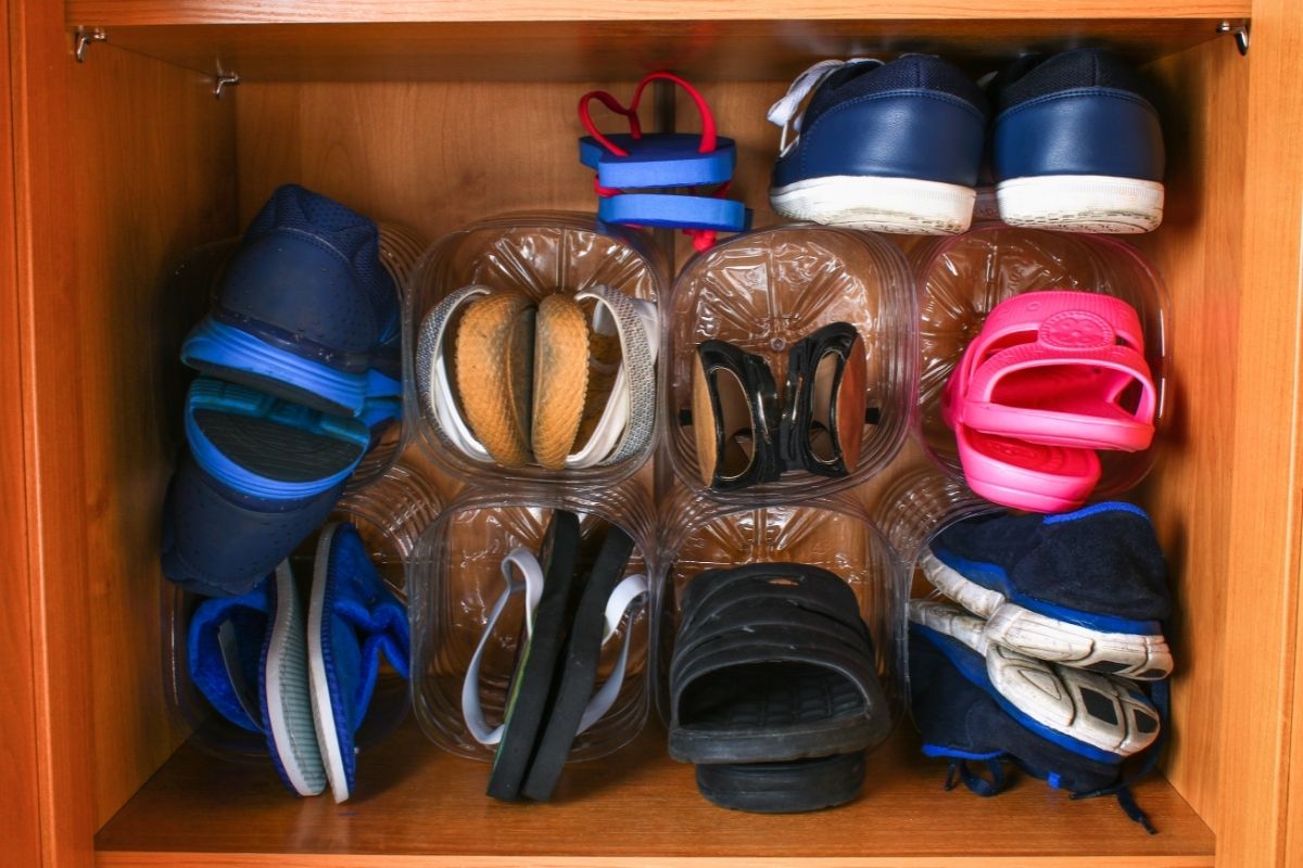 Shoe Storage in Closet