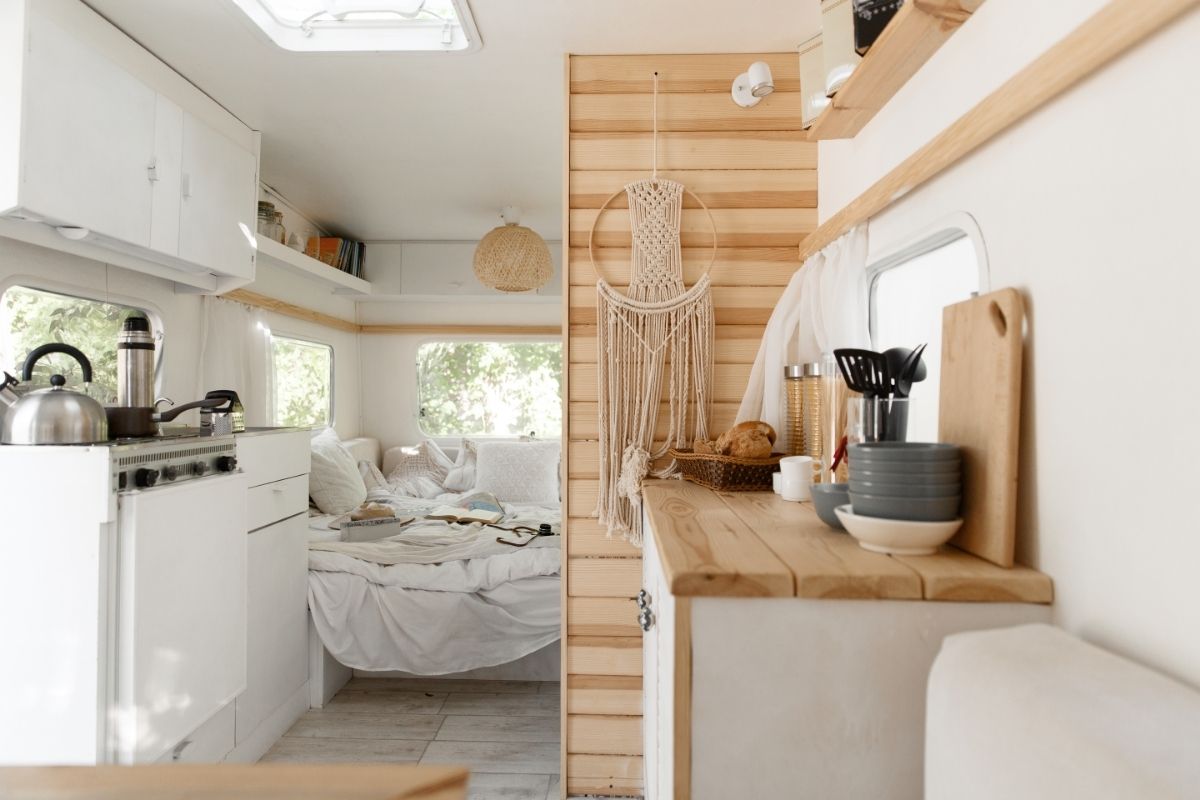 Rv Kitchen and Bedroom