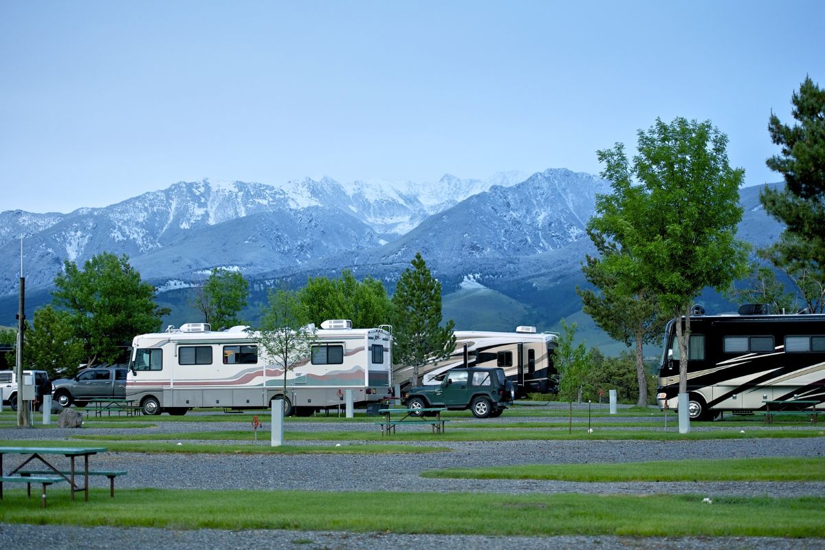 RV Park with vehicles